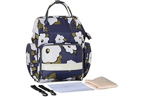 SONARIN Multifunzionale Impermeabile Zaino Fasciatoio,Grande Capacità Borsa per Pannolini Zaino Mamma Neonato Viaggio Borsa Fasciatoio con Fasciatoio & Ganci per Passeggino