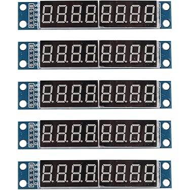 Uxcell Common Anode 12 Pin 3 Bit 7 Segment 1.48 X 0.75 X 0.31 Inch 0.55" Yellow - View #4