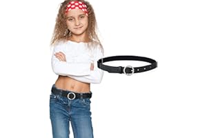 Coubeau Ceinture élastique en cuir pour enfants – Ceinture extensible pour 3 à 16 Filles et Garçons de 40,6 à 80 cm