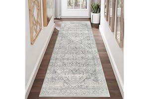 Homcomodar Vintage Runner Rugs for Hallway 70x180cm Distressed Area Rug Runner Non-Shedding Floor Carpet Runner Washable Hallway Rug for Kitchen Hallway Bathroom Bedroom