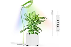 ‎DIIVOO Pflanzenlampe, Pflanzenlampe Led Vollspektrum, Lampe für Indoor-Pflanzen mit 10 Level dimmbare Helligkeit und 4 automatische Timer, Pflanzenlicht Grow Light mit 360 Spin Schwanenhals für Topfblumen