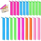 Quelcc 20 Pezzi Chiudi Sacchetti, 7,5/11cm Mollette Chiudi Sacchetti Clip, Chiudi Sacchetti Cucina Clip, Plastica Clip di Ten