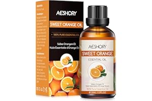 AESHORY Olio Essenziale di Arancia Dolce 50ml, 100% Puro Naturale Oli Essenziali Aromaterapia di Grado Terapeutico per Diffusori, Cura della Capelli e Pelle, SPA, Massaggio, Bagno