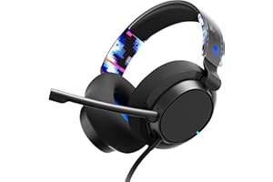 Skullcandy SLYR Pro Multi-Platform Over-Ear Wired Gaming Headset, Enhanced Sound Perception, AI Microphone, Works with Xbox Playstation and PC - Blue