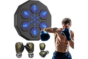 YJLTKL 2023 Nouveau Style 40*40cm Machine Boxe Avec Lumires Music Boxing Machine Électronique Intelligent À Fixation Murale, Cible De Boxe Bluetooth, Entraînement À La Vitesse Et À L'agilité ( Color : B-Boxi