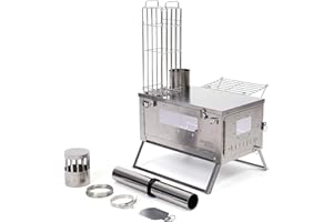 WESTHL Titanium Tent Wood Burning Stove Portable Ultra-Light Fast Folding Winter Camping Grill Cooking Heater Warmer