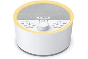 RENPHO Machine à bruit blanc, Appareil de Sommeil à Bruit Blanc Portable, White Noise Machine avec 29 Sons, Fonction de Mémoire, Minuterie Réglable, Relaxation pour Adulte, Bébé