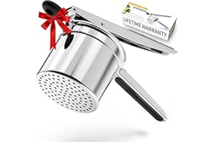‎SPEENSUN Kartoffelpresse Edelstahl, 405ML | Mit fester Ricer-Scheibe für fluffiges Kartoffelpüree | Silikongriff |Spülmaschinenfest