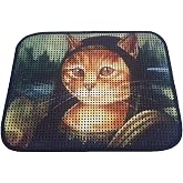 Miapet Elekli Desenli Kedi Tuvalet &Ouml;n&uuml; Paspası 60 x 45 cm Mona