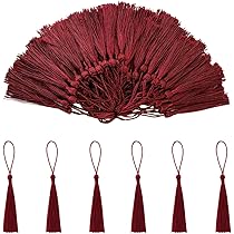 Makhry 20pcs 6 Pouces Signet Silky Floss Glands Avec 2-Pouce De Boucle De Cordon Et Petit Noeud