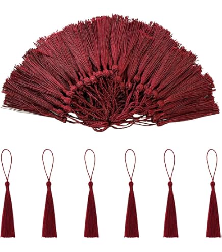 Set Di 100 Nappe In Poliestere Per Fai-da Te - 13 Cm Di Lunghezza, 10 Colori, Per Gioielli, Segnalibri, Decorazioni - 6