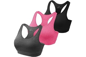 HBselect Comfort Racer Back Sports Bras for Women UK with Removable Pads, Wireless Seamless Plus Size Sleep Bras for Girls in Yoga Bralette Running Leisure Crop Gym Stretch Tops Vest