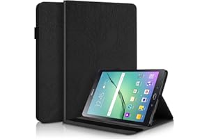 Succtopy Etui Samsung Galaxy Tab S2 9,7"(SM-T810/T815/T815/T819) PU skórzany pokrowiec z uchwytem na długopis Galaxy Tab S2 9,7" etui z funkcją wsparcia Samsung Tab S2 - czarny