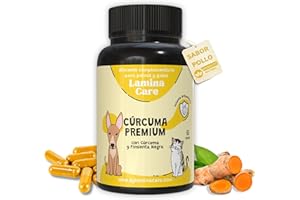 Lamina Care - Antiinflamatorio Perros y Gatos para Reforzar el Sistema Inmune y Ayudar al Aparato Digestivo, Condroprotector Perros con Cúrcuma y Piperina, Acción Antioxidante para Reducir Inflamación