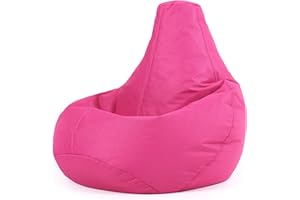 Bean Bag Bazaar Dalton Kids Bean Bag, Orange, Water Resistant, Gaming Chair for Kids, Beanbag for Indoor and Outdoor Use with Filling Included, Childs Chair ideal for Bedroom, Playroom, Garden