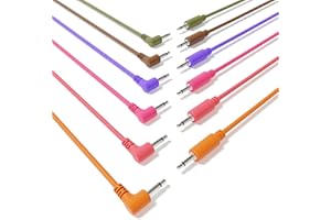 ExcelValley - 6B-Pack Hybrid Mono Modular Patchkabel TS 3,5mm 1/8" Eurorack Synth Synthesizer [200cm 79"]