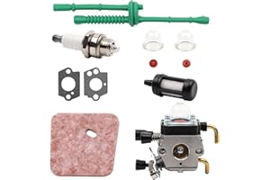 YIKAOMAI® Vergaser, C1Q-S97 Vergaser for STIHL FS55 FS38 FS45 FS46 KM55 HL45 FS55C FS55R FS55RC FS45L FS45C FS46C Fadenabschneider Weed Eater mit Luftfilter Kraftstoffleitung Primer Bulb Kit