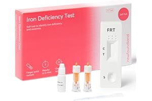Newfoundland Iron Levels Test Kit - Anaemia Detection & Iron Deficiency - 99% Accurate Home Test for Iron Levels - Hemoglobin & Red Blood Cell Testing - CE Certified - 1pc Anaemia Test Kit