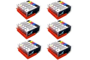 Office Channel24 30 kartridży zamiennych Canon PGI 570 XL CLI 571 XL do Canon Pixma MG 5750 5751 6850 TS5050 TS5051 TS5053 TS6050 TS8050 TS8051 TS9050 (6 zestawów BK/PBK/C/M/M/ Y) Y)