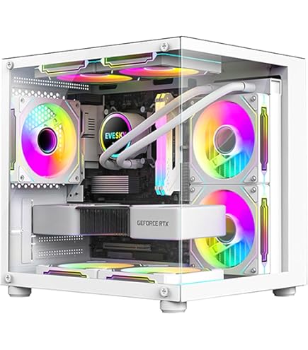 GEEEK A50 PLUS V2.0 MINI-ITX CASE White Chassis Clear