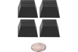 HUDSON HI-FI IsoBlock Silicone Isolation Feet (4 Pack, Soft Block 60lb Capacity) Non-Adhesive