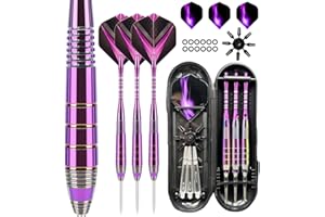 AIQILAI Steel Tip Darts Set,3 Pack Professional Dart with Aluminum Shafts and Darts Case