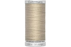 DIE STOFFTANTE Gütermann Fil M782 extra résistant en polyester 100 m pour machine à coudre pour toutes les coutures très sollicitées (beige 722)