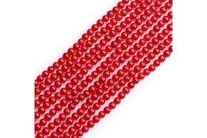 GEM-INSIDE CREATE YOUR OWN FASHION Sweet & Happy Girl's store 3mm runde Edelstein Red Coral Strand Rocailles 15 Zoll Schmuckherstellung Perlen