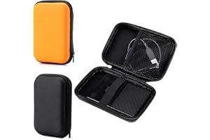 BLEEZM 2Pcs Festplatten Tasche，Elektronik Tasche Organizer, für Kabel, Powerbanks, USB-Sticks, Tragbar für Reise/EDC (15x10x4cm)