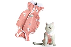 CGLRybO Katzenbody Nach Op Anti-leckende Cat Professional Recovery Anzug Hunde Katze Kleidung Nach Kastration Alternative Chirurgischer Erholungsanzug für Bauchwunden oder Hautkrankheiten