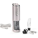 Cuisinart RWO100E Apri Vino Automatico Cordless, Ricaricabile, Estrae Tappi in Sughero Sintetico e Naturale, Include Beccucci