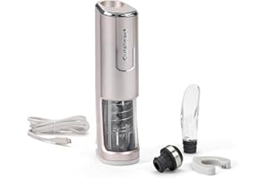 ‎CUISINART Cuisinart Schnurloser Weinöffner mit Vakuumversiegler | Korkenzieher-Flaschenöffner | 8 Stunden Ladezeit | bis zu 50 Flaschen | Integrierter Folienschneider | Geschenk für Weinliebhaber