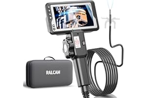 RALCAM Kamera endoskopowa ze światłem endoskopowa z systemem Android – endoskop 8,5 mm kamera inspekcyjna 4,5" HD 1080p, kamera rurowa z 8 diodami LED, 2 m półsztywny kabel, kamera kanałowa 6000 mAh, kamera