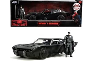 Jada-253216002 The Batman 1:18 Die Cast Vehicle with Figure, Colore Black, 253216002