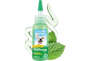 TropiClean Gel Denti Puliti per Cani | Cura dentale del cane | Dentifricio per cani | Deodorante per l'alito | Facile pulizia dei denti | Prodotto negli Stati Uniti | Flacone da 59 ml