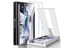 UniqueMe Panzerfolie für Samsung Galaxy S24 Ultra Schutzfolie, 2 Stück 7H PET für Samsung S24 Ultra Displayschutz, Fingerabdruck-ID Unterstützen, 3D-Vollabdeckung, Blasenfest Installation