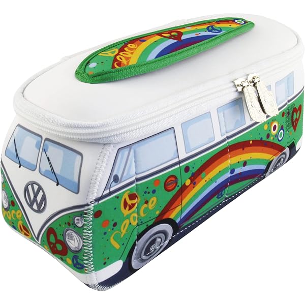 Scatola Pieghevole VW T1 Bulli Bus – 33x30x58 Cm, Con Manici E Tasche Interne, In Poliestere D600, Per Acquisti E Giocattoli