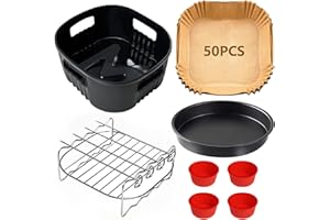 GOODPEJINE Akcesoria Airfryer do Philips Essential 4,1 l (HD9252, HD9255, HD9200), 5 sztuk akcesoriów do frytkownicy na gorące powietrze, akcesoria do frytkownicy na gorące powietrze Philips 4,1 l, bez BPA