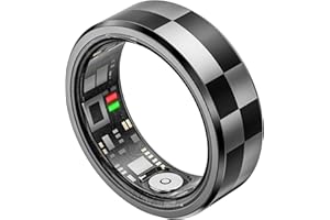 MINGTAWN Fitness Tracker per Uomo e Donna - Anello Intelligente Impermeabile 5ATM con Monitoraggio dell'Attività, del Sonno Salute, Passi, Smart Ring Design alla Moda, Nero 10