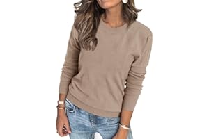 Arach&Cloz Pullover Damen Kurzarm/Langarm Elegant Herbst Winter Strickpullover Rundhals Pulli Sweatshirt Winterpullover