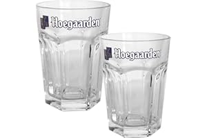TUFF LUV Hoegaarden Lot de 2 verres à bière belge – Fabriqués pour un plaisir authentique, M105X2