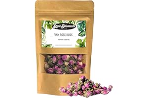 DRINK BOTANICALS IRELAND Edible Dried Pink Rose Buds | 50 + Servings | 100% Natural | For Cocktail Garnishes, Baking, Cake Decorations, Soap Making & Tea, Cocktail Flowers, Decorations, Confetti | Dried Roses | 40 Grams