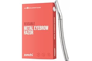 ZOMCHI Dermaplaning Tool for Face, Eyebrow Trimmer Shaper with Precision Cover,Silver