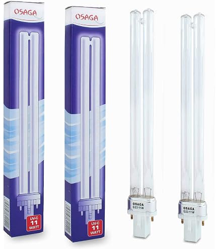 Lot De 3 Lampes UV-C 7W – Culot G23, Pour Stérilisation D’eau (virus, Bactéries), Durée De Vie ≈8000h
