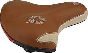 Selle de vélo vintage en cuir PU avec rivets confortables pour homme et Selle de vélo vintage en cuir PU avec rivets confortables pour homme et