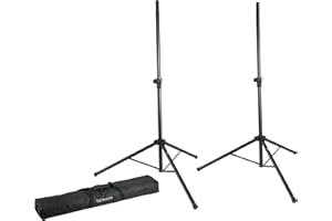 GATOR FRAMEWORKS Frameworks GFW-SPK-2000SET - Lote de 2 soportes estándar para altavoces (incluye bolsa de transporte, aluminio)