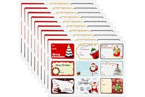 JXUANE Christmas Sticker Labels Christmas Self Adhesive Stickers Christmas Sticker Gift Labels Christmas Name Gift Labels Santa Claus Stickers Christmas Party Decoration