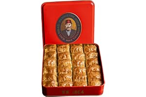 Hafiz Mustafa 1864 Istanbul Baklava Pastry Box - Baked Baklava Dessert Snacks Made from Fresh Phyllo Dough Sheets, Pistachio, Hazelnut, Walnut - Turkish Sweets Tray Gift Ideas for Birthday, Christmas