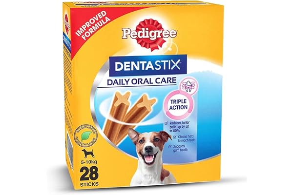 Pedigree Dentastix Oral Care Dog Treat, Adult Small Breed (5-10 kg), 440 g, Recommended by Vets, Supports Gum Health, Reduces Risk of Gum diseases