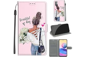 TOMYOU Funda Xiaomi Redmi Note 10 5G con Tapa, Xiaomi Poco M3 Pro 5G Libro de Cuero con Tapas y Cartera, Funda Libro Carcasa Magnético Funda para Xiaomi Redmi Note 10 5G / Xiaomi Poco M3 Pro 5G